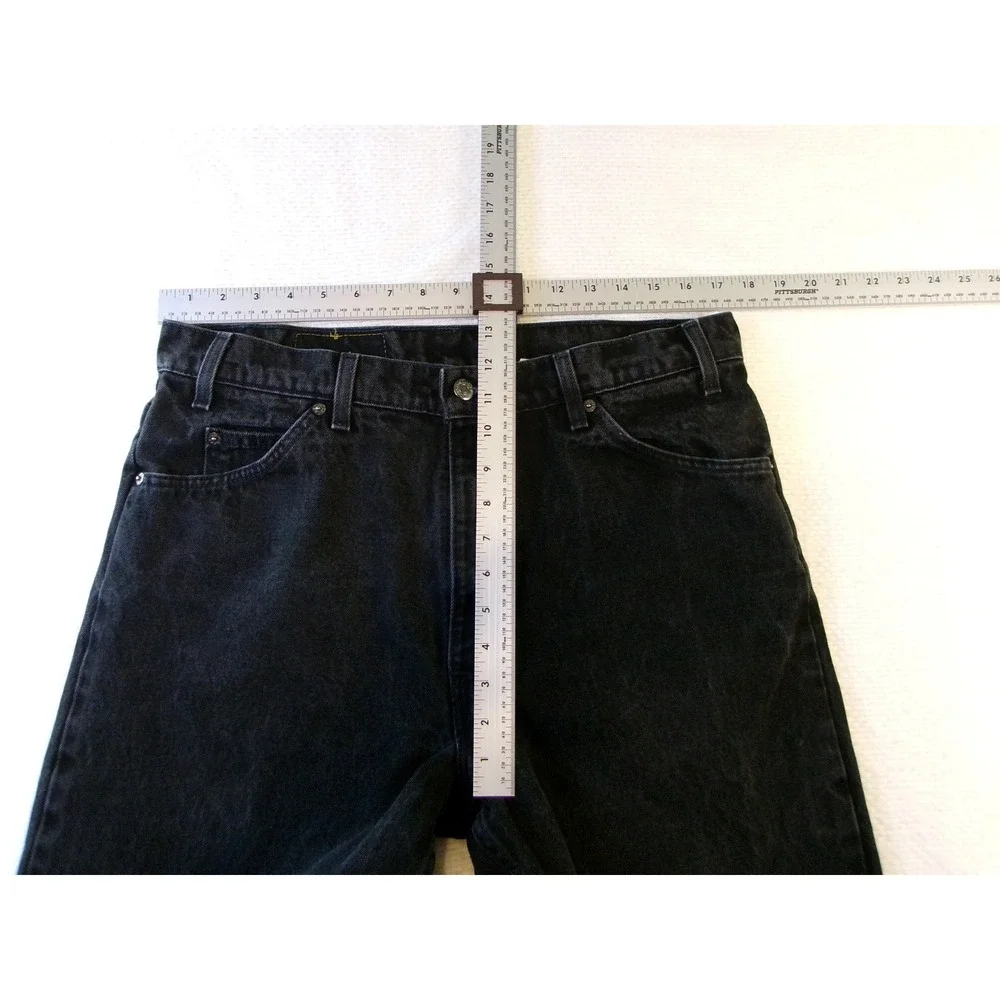 Levis‎ 550 Relaxed Fit Tapered Leg Black Orange Tab Jeans Mens 36x34 Made in USA